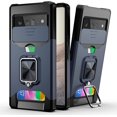 thumbnail image 1 of for Google Pixel 6 Sliding Window Case with Card Holders, Cover with Slide Camera Protection Built-in Magnetic Kickstand Case for Google Pixel 6 TC Blue, 1 of 8