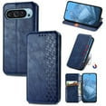 thumbnail image 1 of for Google Pixel 6 Wallet Case, Men's Retro Premium Business PU Leather Classic Magnetic Closure Flip Case with Card Holder [RFID Blocking] Folio Kickstand Shockproof Phone Cover,Blue, 1 of 7