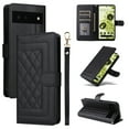 thumbnail image 1 of for Google Pixel 6 Wallet Flip Case, Classic PU Leather Card Slots with Lanyard Magnetic Closure Kickstand Drop Protective Soft TPU Inner Case for Google Pixel 6, Black, 1 of 6