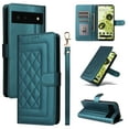 thumbnail image 1 of for Google Pixel 6 Wallet Flip Case, Classic PU Leather Card Slots with Lanyard Magnetic Closure Kickstand Drop Protective Soft TPU Inner Case for Google Pixel 6, Darkgreen, 1 of 6