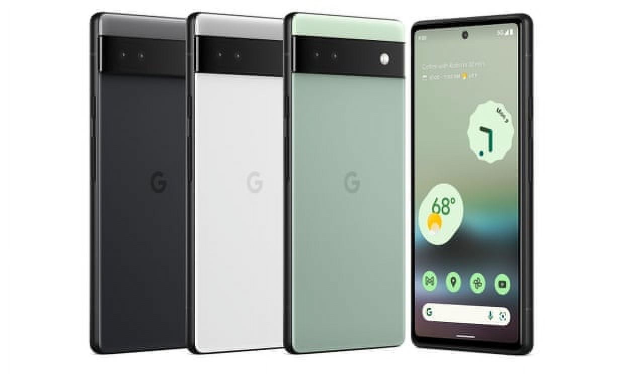 Google Pixel 6A 5G 128GB 6GB RAM (G1AZG) 6.1'' OLED Display GSM Unlocked  International Version Sage Green (New) 