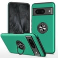 thumbnail image 1 of for Google Pixel 6A Case, 360° Rotatable Ring Holder Kickstand Dual Layer Military-Grade Drop Tested Protection Support Car Holder Mount Magnetic Absorbing Bumper Phone Case, Darkgreen, 1 of 7