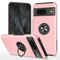 thumbnail image 1 of for Google Pixel 6A Case, 360° Rotatable Ring Holder Kickstand Dual Layer Military-Grade Drop Tested Protection Support Car Holder Mount Magnetic Absorbing Bumper Phone Case, Rosegold, 1 of 7