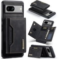 thumbnail image 1 of for Google Pixel 6A Phone Case, Strong Magnetic Detachable Card Holder, Full Protection Business Back Cover, Shell with Soft Lining, Coin Purse with Stand Function Black, 1 of 8