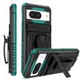 thumbnail image 1 of for Google Pixel 6a Case - Heavy Duty Phone Holster with Belt Clip | with Kickstand | Shockproof, Dual Layer Protective | Drop Protection Hybrid Case for Google Pixel 6a | Darkgreen, 1 of 15