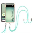thumbnail image 1 of for Google Pixel 6a Crossbody Strap Phone Case, Anti-Fall Pattern Clear Design Transparent Soft & Flexible TPU Drop and Shockproof Protective Cover with Adjustable Nylon Neck Strap, Keep Smile, 1 of 7
