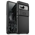 thumbnail image 1 of for Google Pixel 6a Phone Case: Shockproof Protective Rugged Phone Cover with Camera Lens Slide | Drop Proof Military-Grade Protection TPU Hybrid Bumper Cases for Google Pixel 6a,Black, 1 of 9