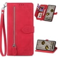 thumbnail image 1 of for Google Pixel 6a Wallet Case, [Flower Embossed] Premium PU Leather Wallet Flip Protective Phone Case Cover with Card Slots and Stand with Wrist Strap for Google Pixel 6a,Red, 1 of 7