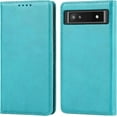 thumbnail image 1 of for Google Pixel 6a Wallet Case,Premium PU Leather Flip Folio Case with Card Slot,Stand Holder,Magnetic Closure TPU Shockproof Interior Protective Case for Google Pixel 6a,Sky Blue, 1 of 13