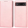 thumbnail image 1 of for Google Pixel 6a Wallet Case,Premium PU Leather Flip Folio Case with Card Slot,Stand Holder,Magnetic Closure TPU Shockproof Interior Protective Case for Google Pixel 6a,Rose Gold, 1 of 13