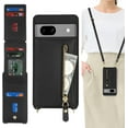 thumbnail image 1 of for Google Pixel 7 Case with Card Holder for Women,Pixel 7 Phone Case Wallet with Strap Credit Card Slots Crossbody with Kickstand Zipper Shockproof Case for Pixel 7 - Black, 1 of 13