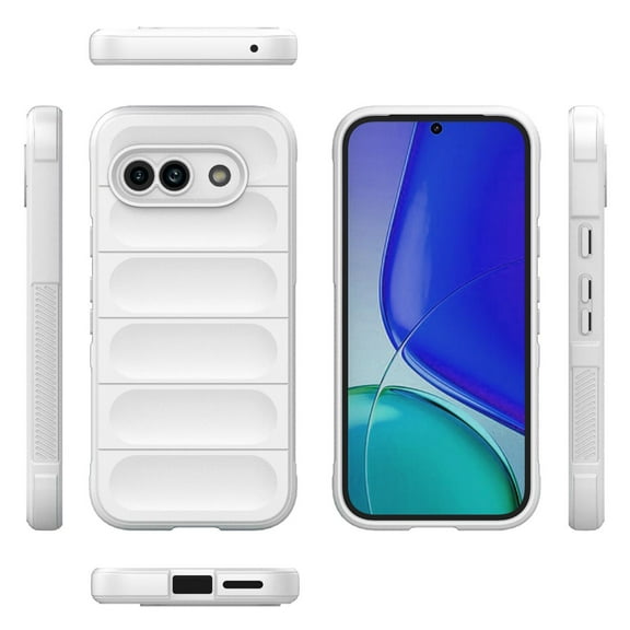 for Google Pixel 7 Case, Liquid Silicone Soft Gel Rubber Slim Cover with Microfiber Cloth Lining Cushion Shockproof Full Body Protective Case for Google Pixel 7,White