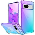 thumbnail image 1 of for Google Pixel 7 Case with [Ring Kickstand Holder] Clear Gradient Soft TPU [Reinforced Corners] Shockproof Protective Phone Case Cover for Google Pixel 7-Purple Blue, 1 of 6