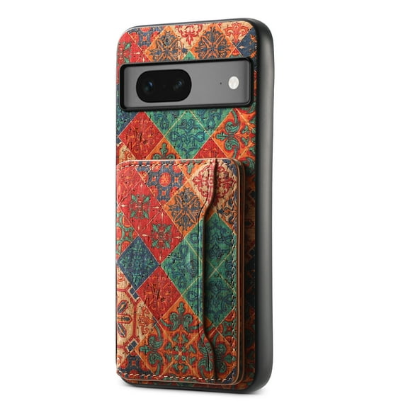 for Google Pixel 7 Luxury Premium PU Leather + TPU Case with 3 Card Slots, Kickstand Back Case Floral Pattern Skin-Friendly Shock-resistance Cover for Google Pixel 7, Winter