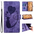 thumbnail image 1 of for Google Pixel 7 PU Leather Case, Magnetic Closure Drop Protective Card Slots Wallet Case Wrist Strap Lovely Animal Pattern Kickstand Phone Cover for Google Pixel 7, Purple, 1 of 9