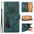 thumbnail image 1 of for Google Pixel 7 PU Leather Case, Magnetic Closure Drop Protective Card Slots Wallet Case Wrist Strap Lovely Animal Pattern Kickstand Phone Cover for Google Pixel 7, Green, 1 of 9