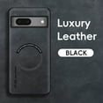 thumbnail image 1 of for Google Pixel 7 PU Leather Case, Vintage Compatible with MagSafe and Wireless Charging Slim Fit-Drop Scratch Resistant Support Magnetic Car Mount Case Cover for Google Pixel 7, Black, 1 of 9