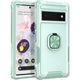 thumbnail image 1 of for Google Pixel 7 Pro (6.7 inch) 2022 Case with Magnetic Ring Holder Stand Heavy Duty Full Body Hybrid Silicone Shockproof Hybrid Cover For  Google Pixel 7 Pro, Green, 1 of 10