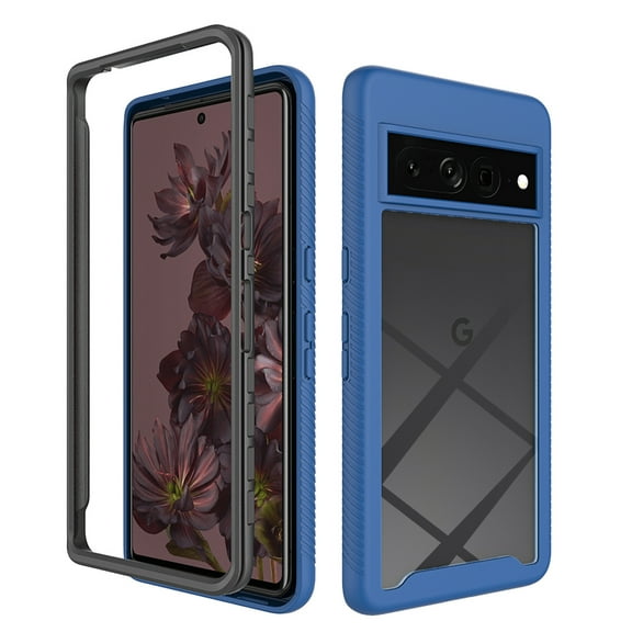 for Google Pixel 7 Pro Case, Dual Layer Shockproof Bumper Rugged Hybrid Heavy Duty Clear Drop Protective Durable Hybrid 2-layer Phone Case for Google Pixel 7 Pro, Darkblue