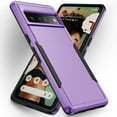 thumbnail image 1 of for Google Pixel 7 Pro Case, Phone Case Heavy Duty 2 in 1 Full Body Rugged Shockproof Hybrid Hard PC Soft TPU Bumper Drop Protective Girls Women Boy Men Covers for Google Pixel 7 Pro, Purple+Black, 1 of 7