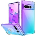 thumbnail image 1 of for Google Pixel 7 Pro Case with [Ring Kickstand Holder] Clear Gradient Soft TPU [Reinforced Corners] Shockproof Protective Phone Case Cover for Google Pixel 7 Pro-Purple Blue, 1 of 12