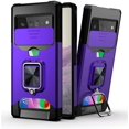 thumbnail image 1 of for Google Pixel 7 Pro Case with Ring, Sliding Camera Cover Heavy Duty Protective Case with Card Holder Magnetic Kickstand Case Shockproof Protective Phone Case Purple, 1 of 8