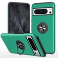 thumbnail image 1 of for Google Pixel 7 Pro Case with Ring Stand, 360° Rotatable Ring Holder Magnetic Kickstand, 2-Layer Heavy Duty Shockproof Rugged Hybrid Hard PC Soft Rubber Case for Google Pixel 7 Pro, Darkgreen, 1 of 7