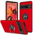 thumbnail image 1 of for Google Pixel 7 Pro Case with Ring Stand, 360° Rotatable Ring Holder Magnetic Kickstand, 2-Layer Heavy Duty Shockproof Rugged Hybrid Hard PC Soft Rubber Case for Google Pixel 7 Pro, Red, 1 of 7