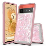 Google Pixel 7 Pro Case, Rosebono Hybrid Graphic Design Pattern Hard Back Pannel Cover Case For Google Pixel 7 Pro Pink Shell