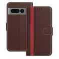 thumbnail image 1 of for Google Pixel 7 Pro Case Wallet with Card Holder, Business PU Leather Kickstand Magnetic Closure Shockproof Folio Book Style Protective Purse Cover Case for Google Pixel 7 Pro, Brown, 1 of 9