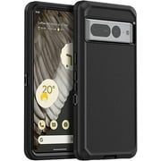 Entronix Heavy Duty Case Compatible with Pixel 7 Pro, Shockproof Hard Cover, Black