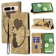 thumbnail image 1 of for Google Pixel 7 Pro Phone Case Wallet Flip Cases,Cute Cat & Heart Patterned,Retro PU Leather Kickstand,Card Holder,Wrist Strap,Magnetic Closure,Shockproof Cover For Google Pixel 7 Pro, Beige, 1 of 12