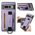 thumbnail image 1 of For Google Pixel 7 Pro Wallet Case, Card Holder Kickstand Phone Case for Women, Premium Leather Purse with Wrist Strap, Ring Holder Cover Credit Card Slot Cover for Google Pixel 7 Pro,Purple, 1 of 6