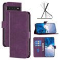 thumbnail image 1 of for Google Pixel 7 Pro Wallet Case, PU Leather Flip Folio Case with Card Holders Magnetic Closure Folding Adjustable Kickstand Vintage Phone Cover for Google Pixel 7 Pro 6.7 inch, Purple, 1 of 8