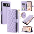 thumbnail image 1 of for Google Pixel 7 Pro Wallet Case, Premium PU Leather Magnetic Flip Folio Case with Wrist Strap Credit Card Holder for Women Men Crossbody Strap Case Cover for Google Pixel 7 Pro, Purple, 1 of 9