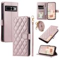 thumbnail image 1 of for Google Pixel 7 Pro Wallet Case, Premium PU Leather Magnetic Flip Folio Case with Wrist Strap Credit Card Holder for Women Men Crossbody Strap Case Cover for Google Pixel 7 Pro,Rosegold, 1 of 9