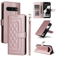 thumbnail image 1 of for Google Pixel 7 Pro Wallet Flip Case, Classic PU Leather Card Slots with Lanyard Magnetic Closure Kickstand Drop Protective Soft TPU Inner Case for Google Pixel 7 Pro, Rosegold, 1 of 6