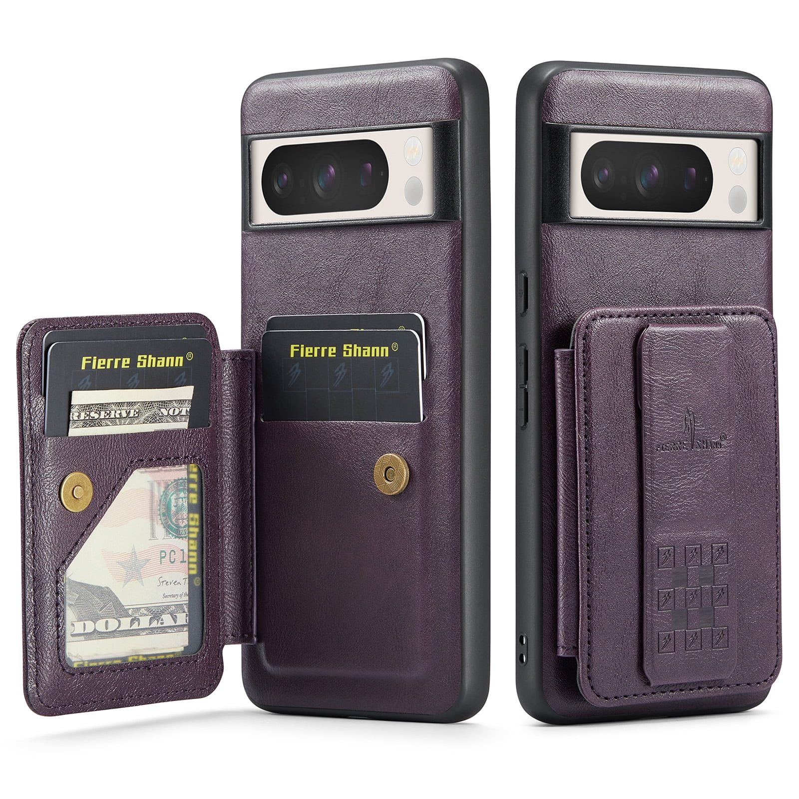Jasonyu Cover per Google Pixel 7 Flip Custodia in Pelle PU, Cover a Libro Portafoglio, Funzione Supporto, Magnetica, Slot Schede, TPU Bumper Caso