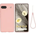 thumbnail image 1 of for Google Pixel 7A 2023 Case,Slim Liquid Silicone Rubber Shockproof Phone Cover with Wrist Strap Soft Anti-Scratch Microfiber Lining Protection Case for Google Pixel 7A 2022 (Pink), 1 of 7
