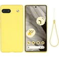 thumbnail image 1 of for Google Pixel 7A 2023 Case,Slim Liquid Silicone Rubber Shockproof Phone Cover with Wrist Strap Soft Anti-Scratch Microfiber Lining Protection Case for Google Pixel 7A 2022 (Yellow), 1 of 14