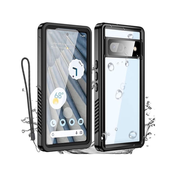 for Google Pixel 7A Case Waterproof, Clear Water Proof Shockproof Dustproof Snowproof Full Body Rugged Transparent Built-in Screen Protector Underwater Phone Case for Google Pixel 7A