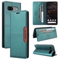 thumbnail image 1 of For Google Pixel 7A Flip Wallet Case,[RFID Blocking]PU Leather Magnetic Folio Cover,With Card Slots,Flip Folding Kickstand,Shockproof TPU Anti-fall Rugged Phone Case Cover,Green, 1 of 11