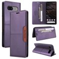 thumbnail image 1 of For Google Pixel 7A Flip Wallet Case,[RFID Blocking]PU Leather Magnetic Folio Cover,With Card Slots,Flip Folding Kickstand,Shockproof TPU Anti-fall Rugged Phone Case Cover,Purple, 1 of 11