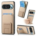 thumbnail image 1 of for Google Pixel 7a Back Case, Luxury Ultra Slim Carbon Fiber Card Slot with Kickstand Shockproof Protective, Support Car Magnetic Mount Case Cover for Google Pixel 7a, Khaki, 1 of 8