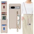 thumbnail image 1 of for Google Pixel 7a Case with Card Holder for Women,Pixel 7a Phone Case Wallet with Strap Credit Card Slots Crossbody with Kickstand Zipper Shockproof Case for Pixel 7a - Warm White, 1 of 13