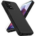 thumbnail image 1 of for Google Pixel 7a Case: Dual Layer Protective Heavy Duty Cell Phone Cover Shockproof Rugged with Screen Protector - Military Protection Bumper Tough - Google Pixel 7a 2023, Black, 1 of 9