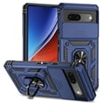 thumbnail image 1 of for Google Pixel 7a Case, Soft TPU & Hard PC Anti-scratch Sliding Cover Full Protection Ring Stand Rotating Kickstand Holder Magnetic Shockproof Phone Case Cover for Google Pixel 7a 2023, Blue, 1 of 8