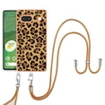 thumbnail image 1 of for Google Pixel 7a Crossbody Strap Phone Case, Anti-Fall Pattern Clear Design Transparent Soft & Flexible TPU Drop and Shockproof Protective Cover with Adjustable Nylon Neck Strap, Leopard, 1 of 7
