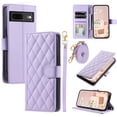 thumbnail image 1 of for Google Pixel 7a Wallet Case, Elegant PU Leather Shoulder Strap & Wrist Strap Kickstand Card Slots Magnetic Closure Full Body Protection Phone Case for Google Pixel 7a, Purple, 1 of 8