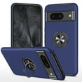 thumbnail image 1 of for Google Pixel 8 Case, 360° Rotatable Ring Holder Kickstand Dual Layer Military-Grade Drop Tested Protection Support Car Holder Mount Magnetic Absorbing Bumper Phone Case, Blue, 1 of 7